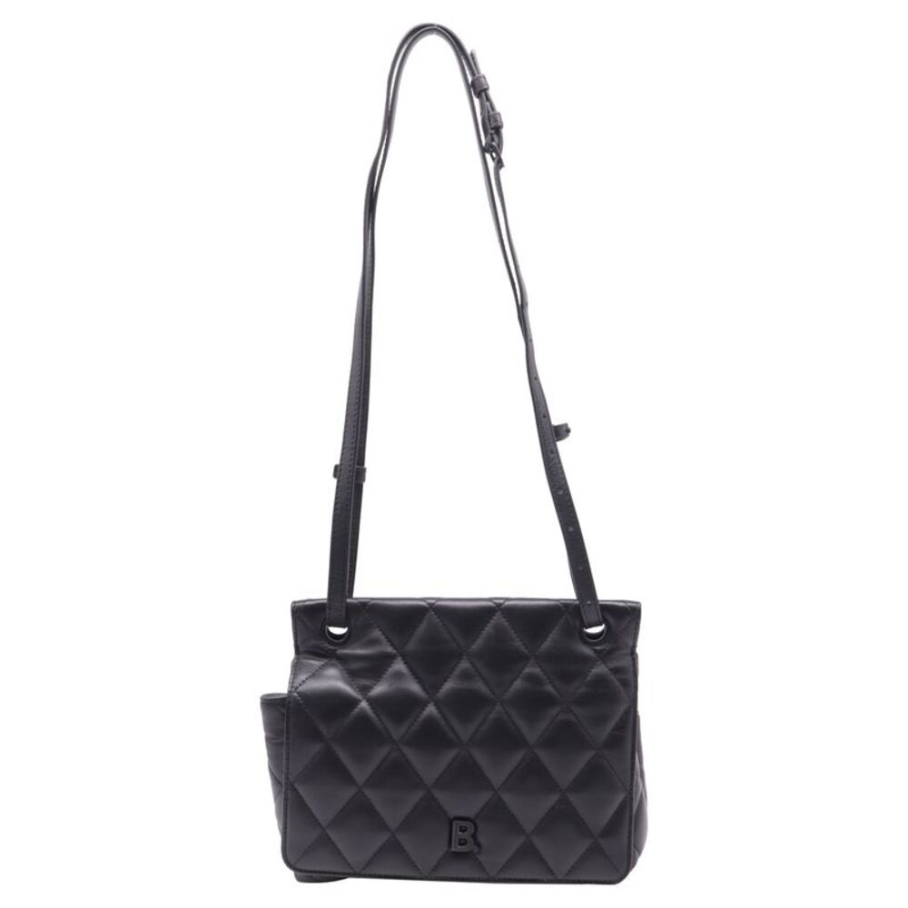 Balenciaga Medium Touch B. Quilted Shoulder Bag in Black Leather